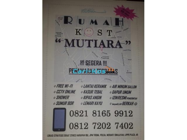 Rumah Kost Murah dekat Stikes Pakuan Baru, Trona, Polda, Meranti, Lippo @ JAMBI