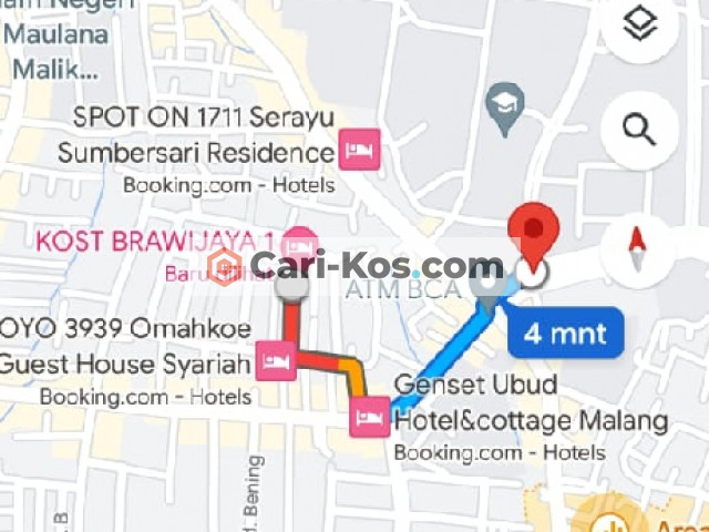 KOS DEKAT UNIV BRAWIJAYA, AC, KAMAR MANDI DALAM, WiFi, WATER HEATER