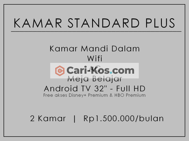 Kost Sanur 2 - AC, Wifi, Kamar Mandi Dalam, Android TV [Free Langganan Disney+ & HBO GO]
